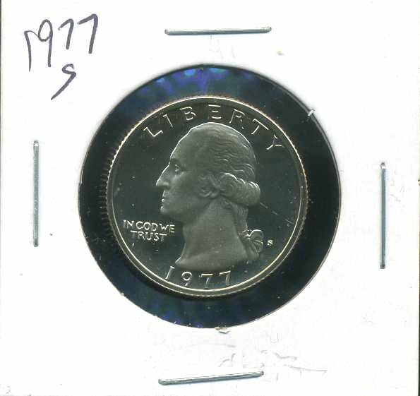 1977 S GEM BU PROOF WASHINGTON QUARTER BRILLIANT UNCIRCULATED PR/PF COIN #3590