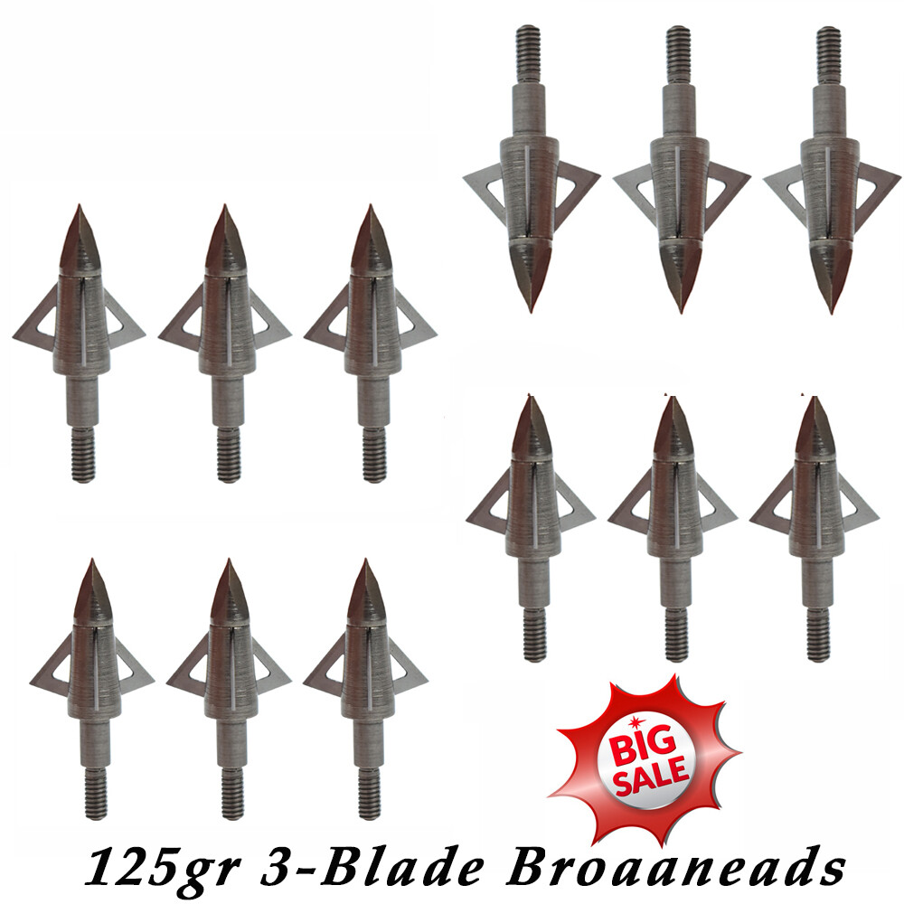 Archery Arrowheads Blade Sharp Tips Broadheads Screw Points Crossbow Bow Hunting