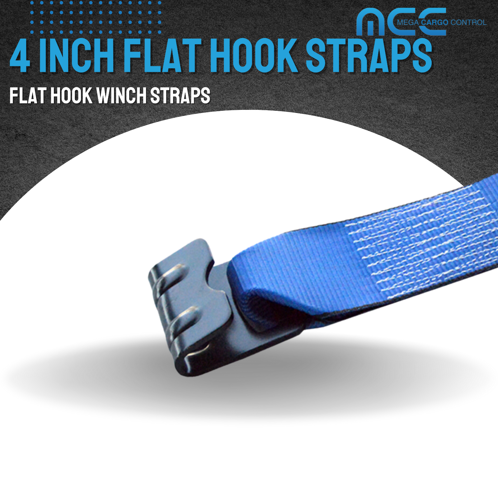 4 Pack 4" x 30' Winch Tie Down Strap w/ Flat Hook for Flatbed Truck Trailer Farm