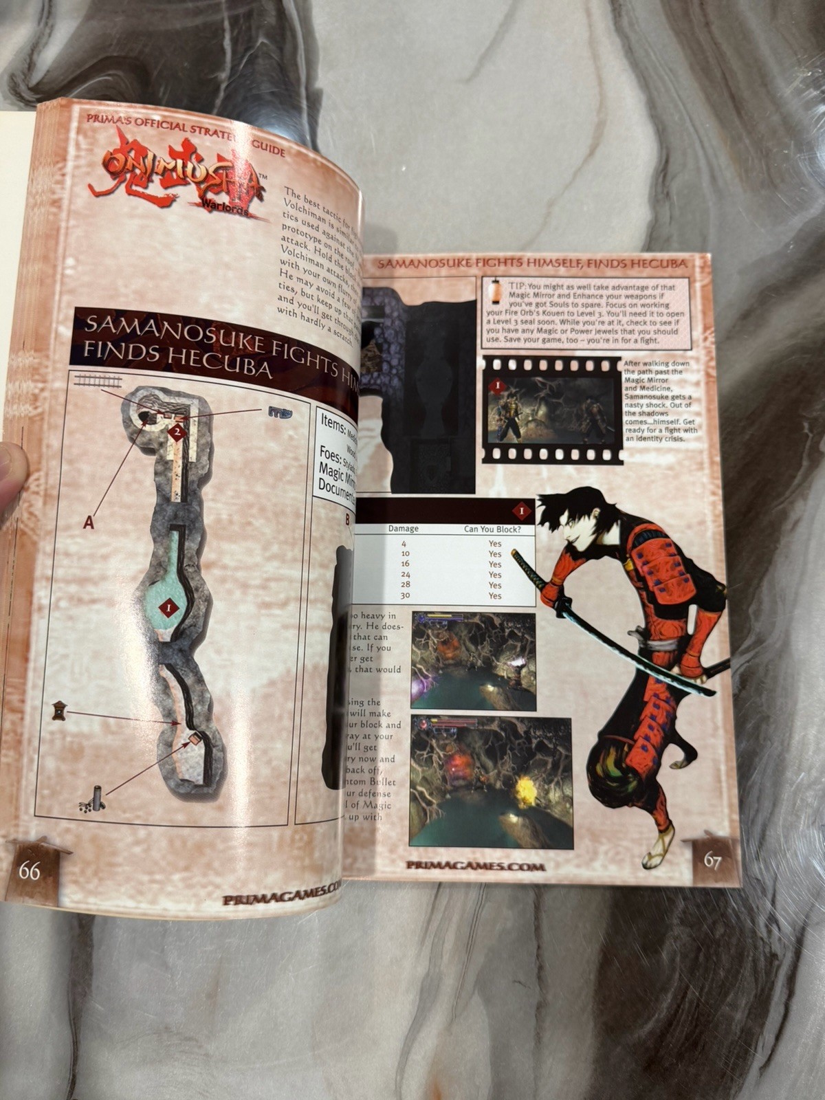 Onimusha: Warlords Official Strategy Guide Ps1 Capcom Secrets Section!