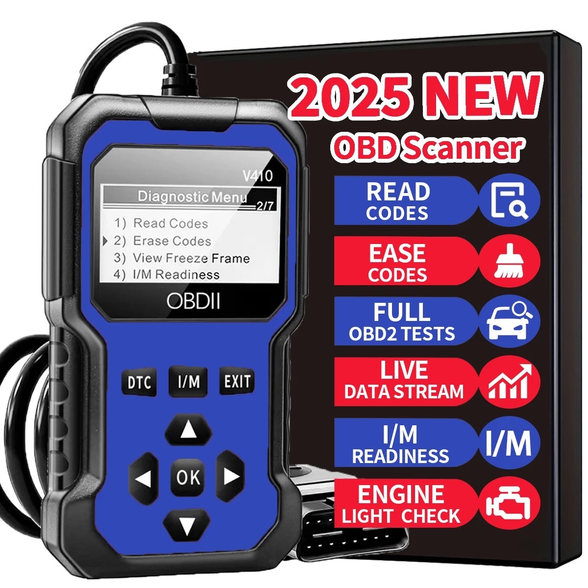 Scanner Diagnostic Tool All 1996+ Cars Engine Code Reader  Scanning Tool Gift