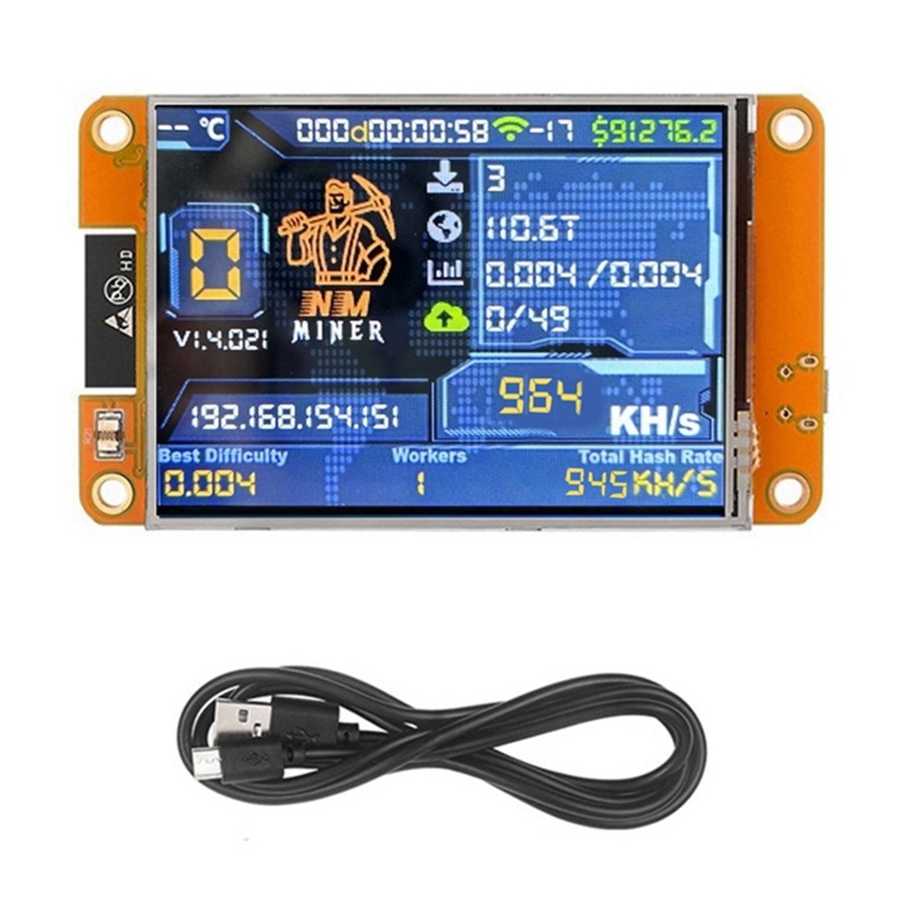 V2 964KH/S Hashrate   Lottery Miner  2.8 Inch  Display Bitcoin2701
