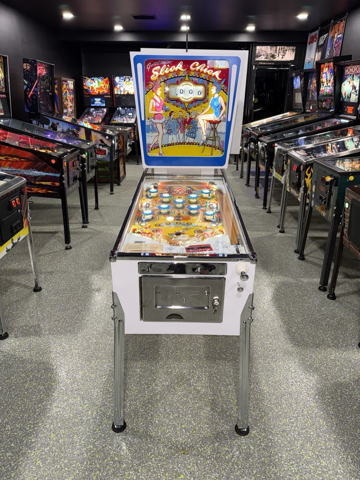 Slick Chick Pinball Machine Gottlieb 1963 Resto Orange County Pinballs Free Ship