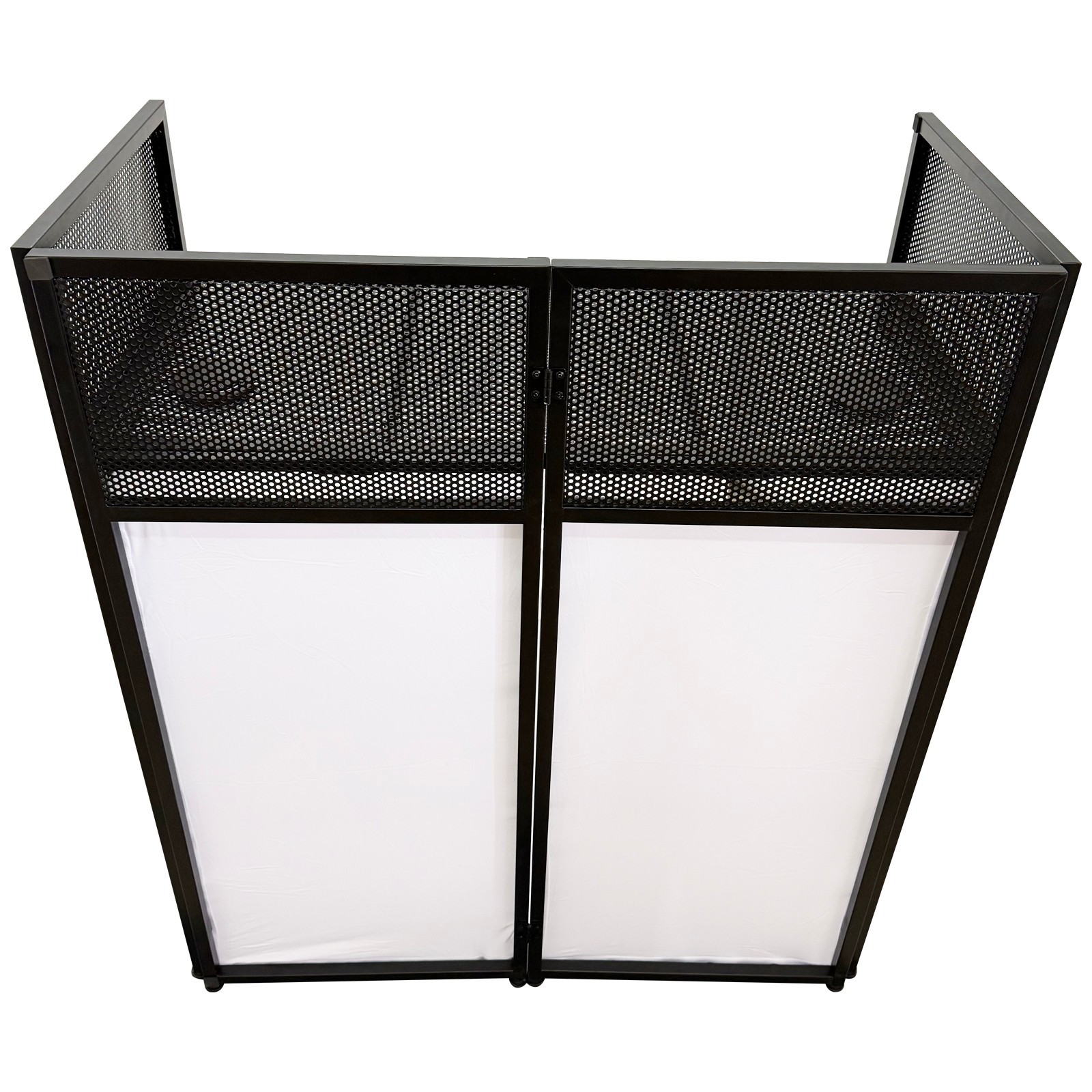 Portable Vertical Stand DJ Event Facade DJ Booth White Scrim Steel Alloy Frame