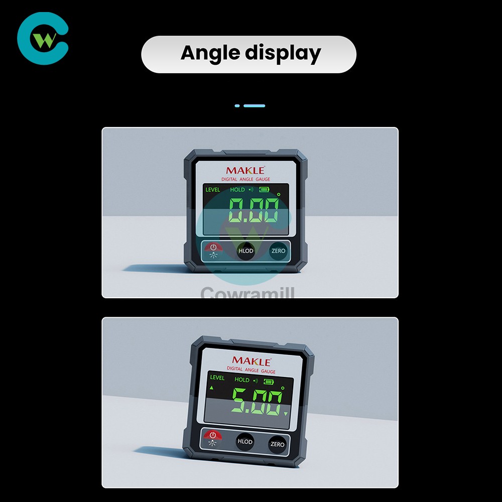 360° Magnetic Digital Level Angle Finder Protractor Inclinometer Rechargeable