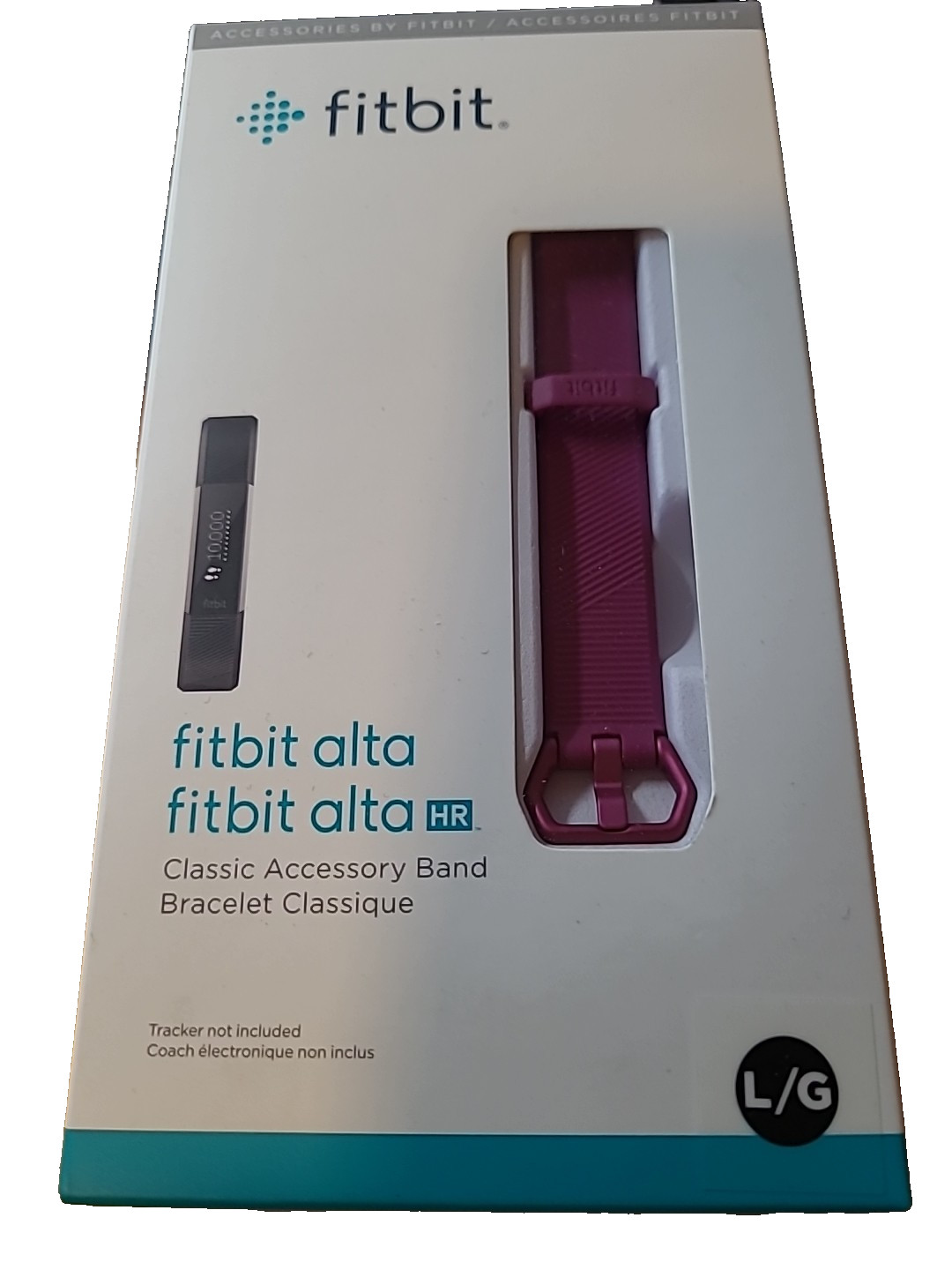 NIB Fitbit FB163ABPML Fuchsia Classic Band for Alta & Alta HR Activity Tracker L