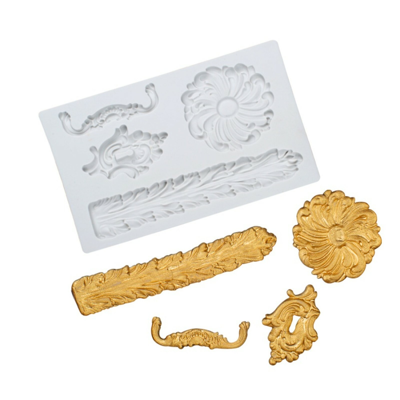 Decor Mould Fondant Silicone Mold for Clay Polymer Resin Decoration Mould #19