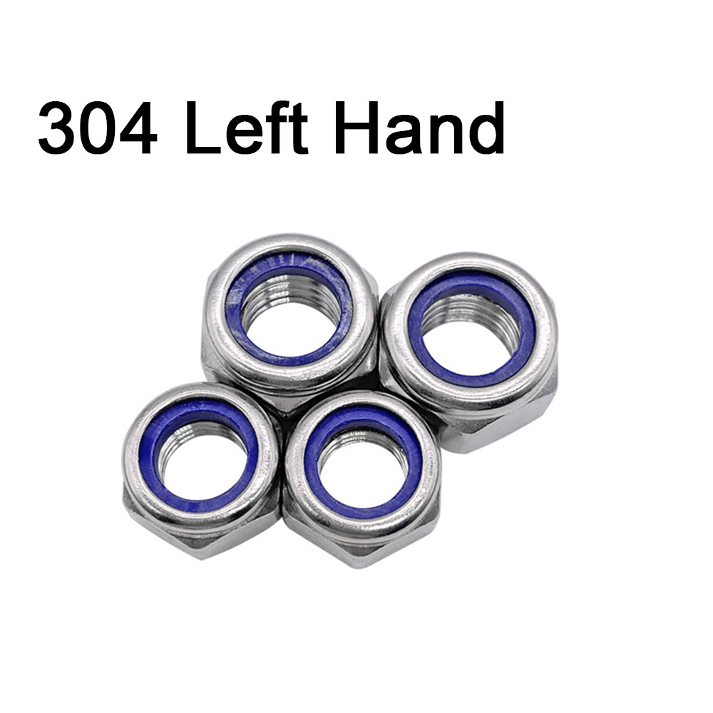 Self Locking Nuts Hex Stop Nuts 304 Stainless Steel Left Hand Thread
