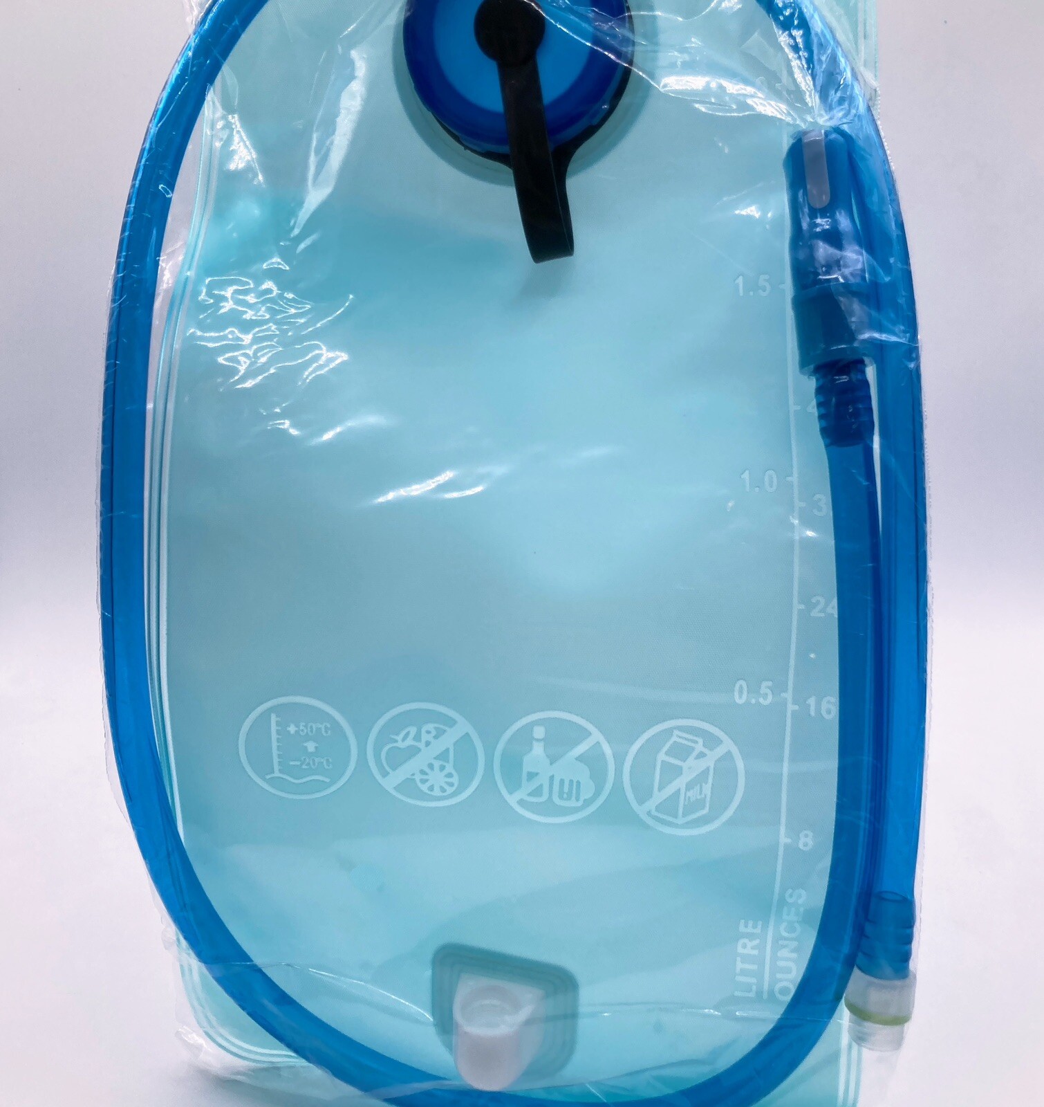 Hydration Hydro Pack Backpack Light Blue One Size Adjustable for Hiking Cycling