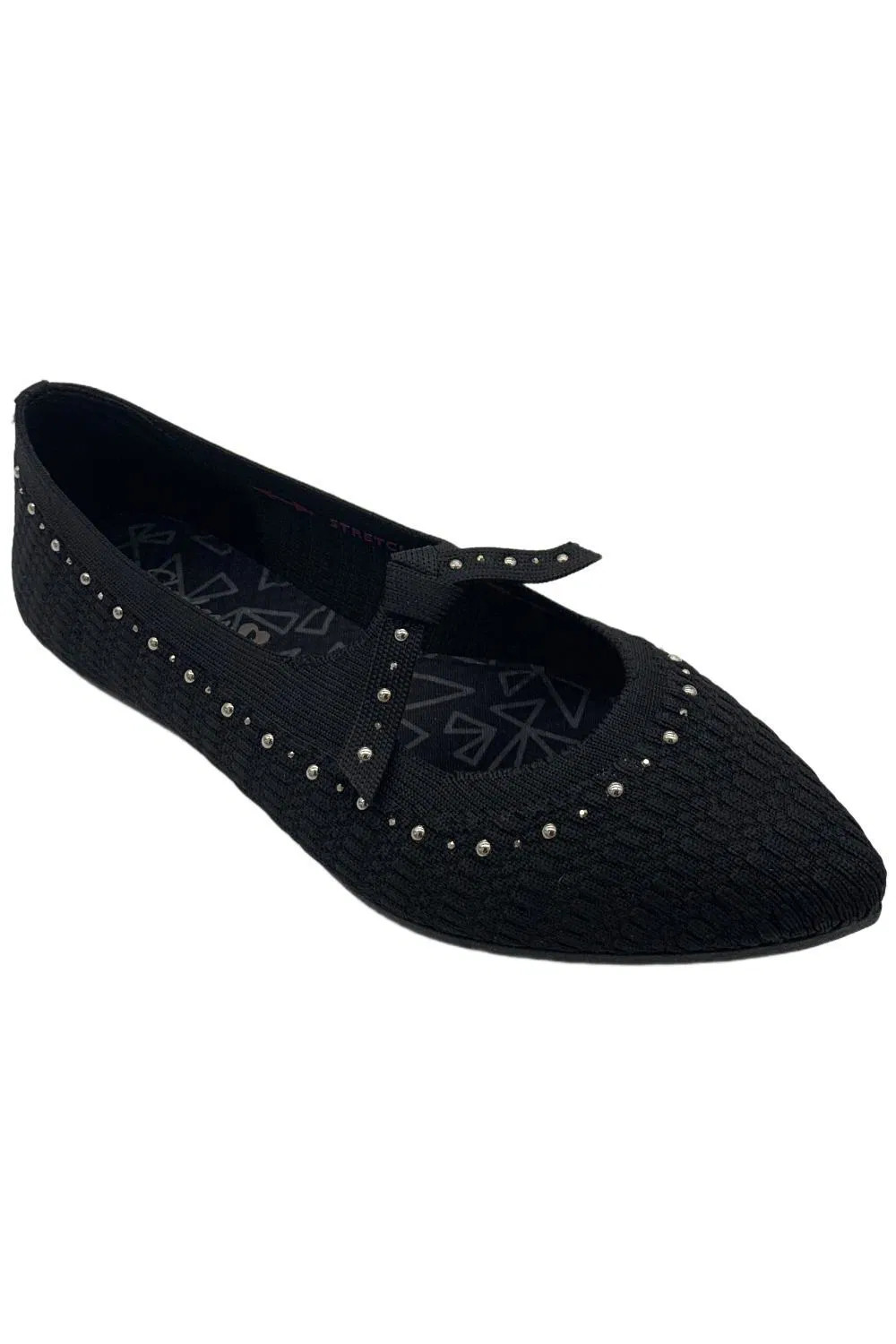 Skechers Women's Cleo Point Recycled Vegan Mary Janes Luxurious Black