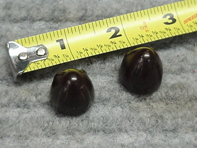 2 Vintage Tube Radio Brown Bakelite Acorn Bullet Knob Brown 3/4" Dia. emerson ?