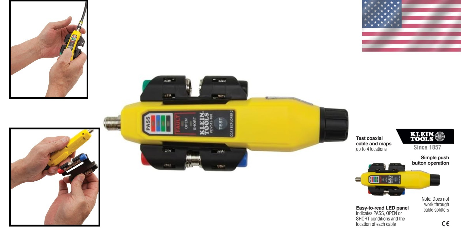 Battery-Powered Coax Tester Kit with 4 Remotes - Simple Cable Mapping Solution