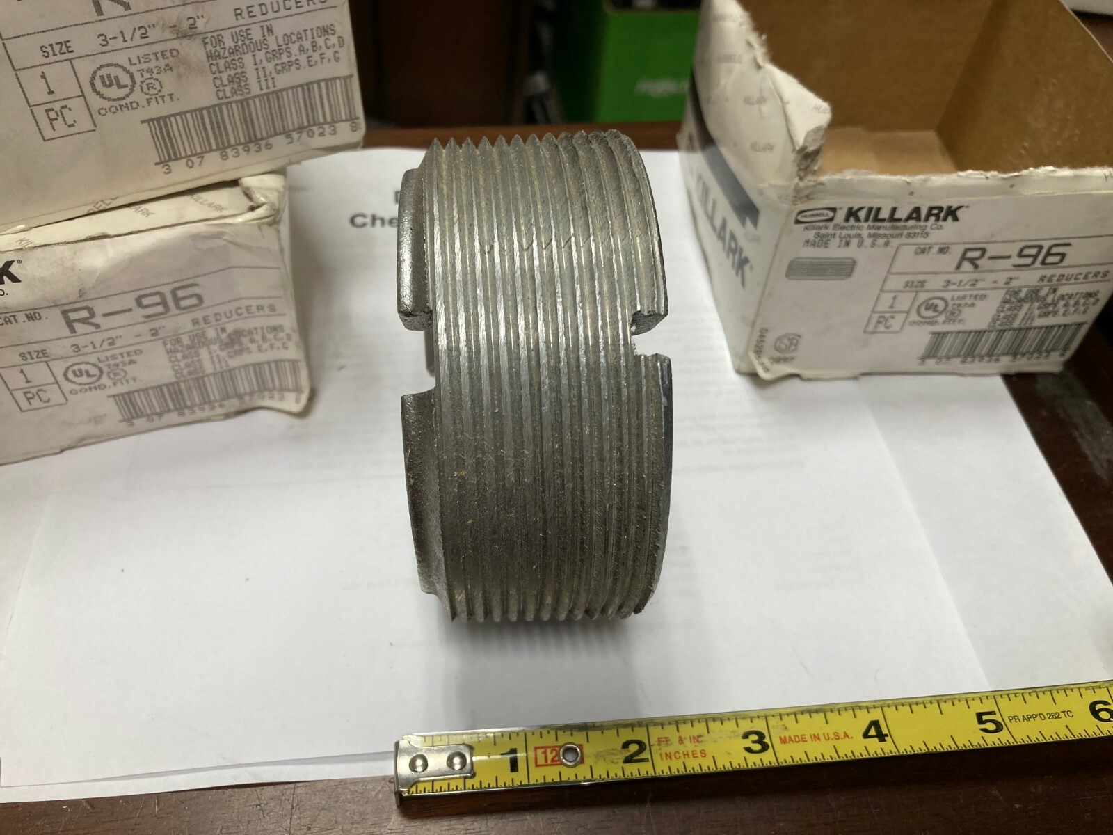 Hubbell Killark R-96 Explosion Proof Reducer, Aluminum, 3-1/2" to 2", Hzd Local