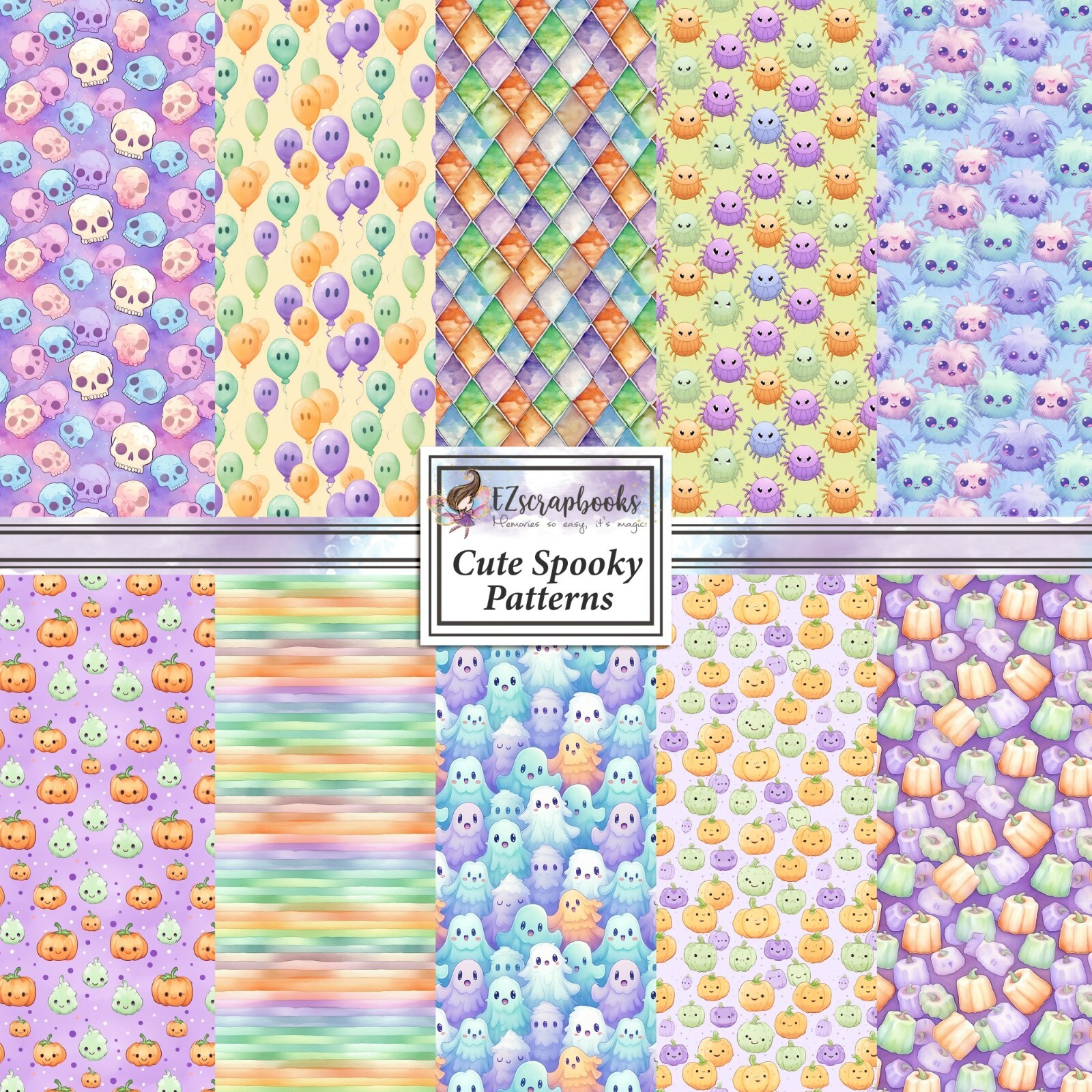 CUTE SPOOKY PATTERNS - Paper Pack