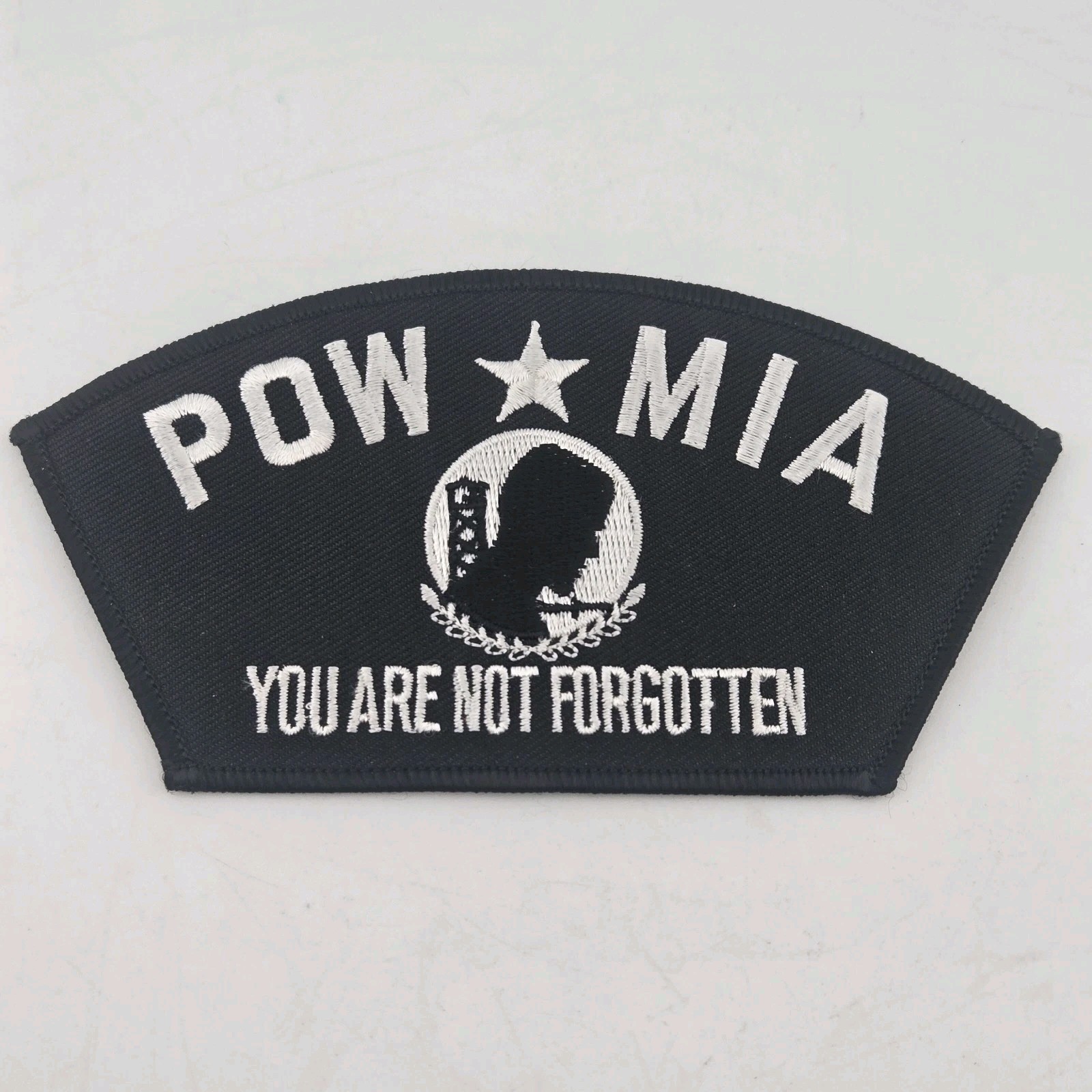 POW MIA You Are Not Forgotten Patch Biker Veteran Embroidered Arch Rocker Black