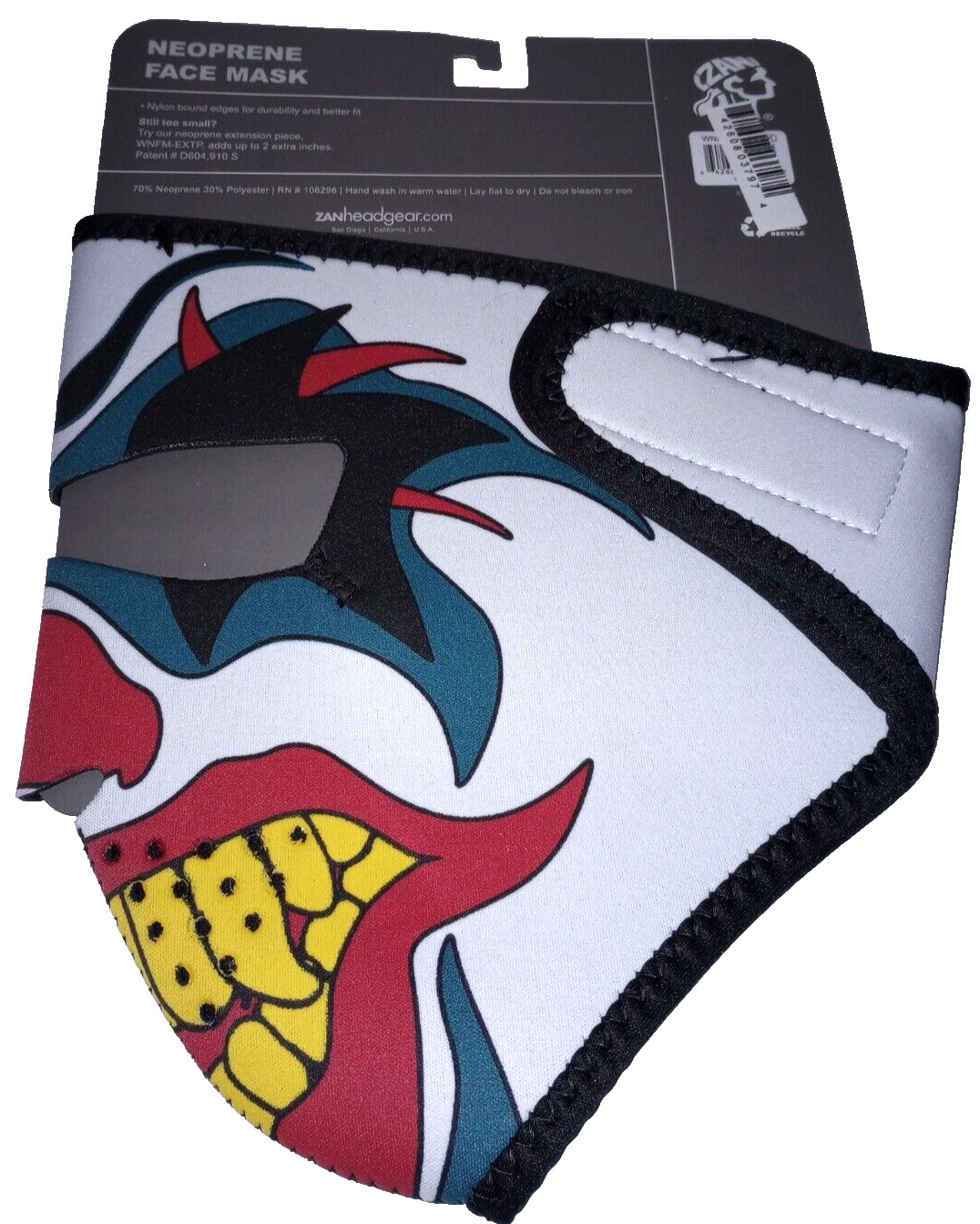 Neoprene Full Face Mask - Adult/Unisex - One Size Fits Most - Zanheadgear - New