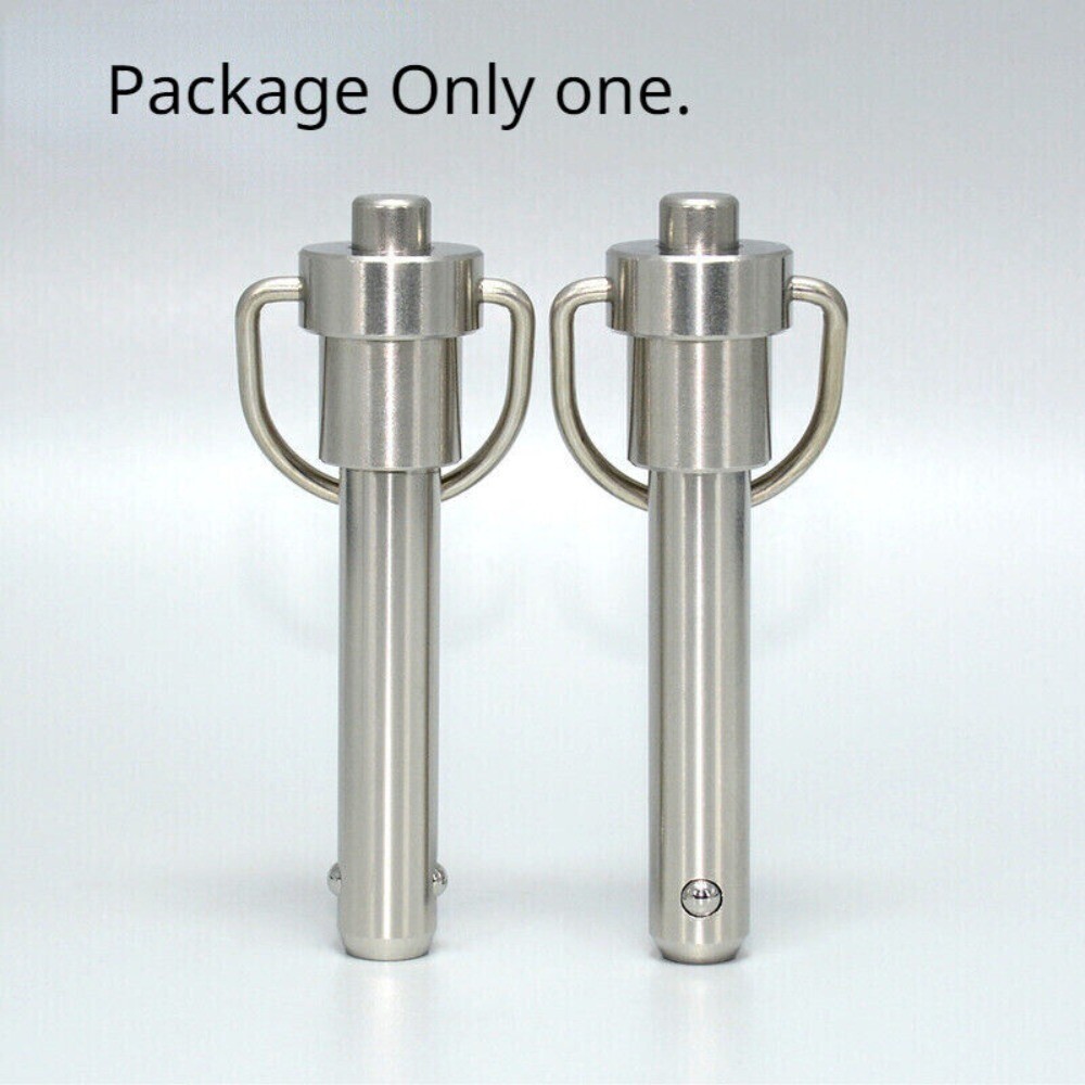1p Quick Release Pin Bolt Ball Head Quick Lock Pin Plug w/Ring Handle Pull Steel