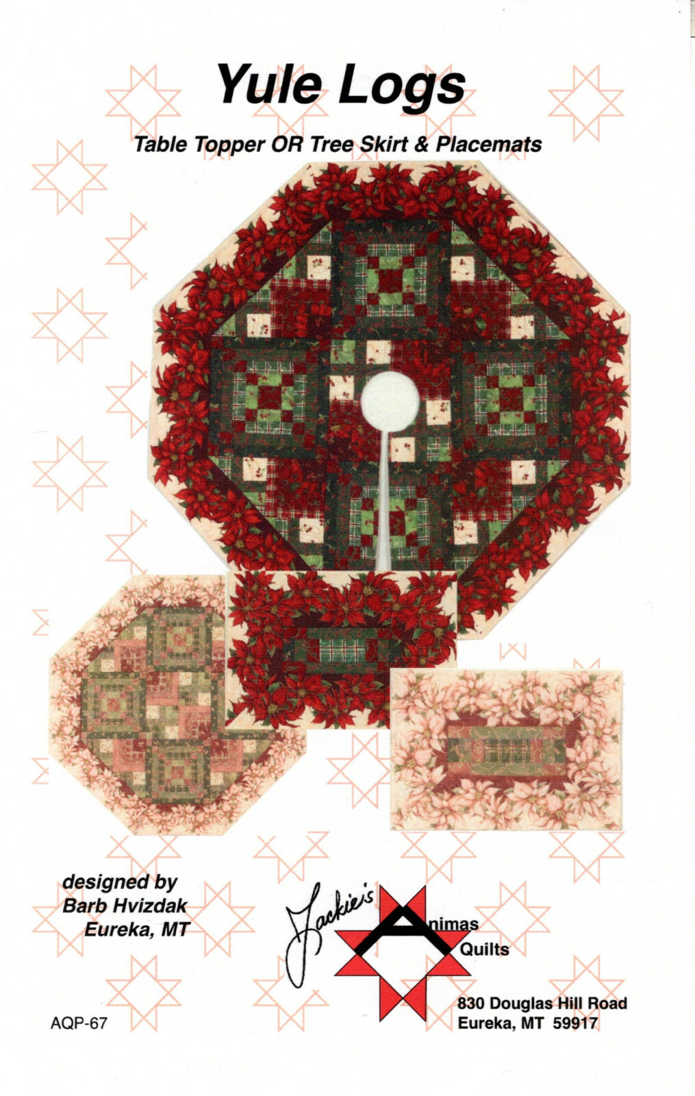 "Yule Logs" ©2008 Jackie's Animas Quilts Pattern/Instruction Pack AQP-67 NEW