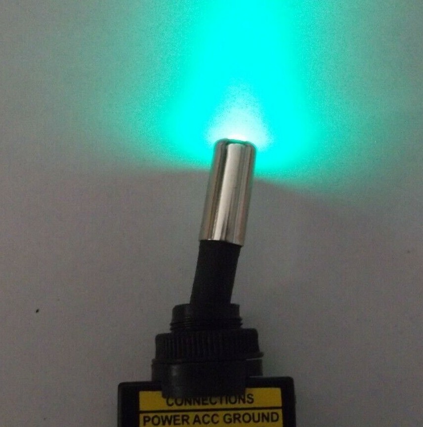BBT Heavy Duty Lighted Green LED 12 volt DC 20 amp Toggle Switch