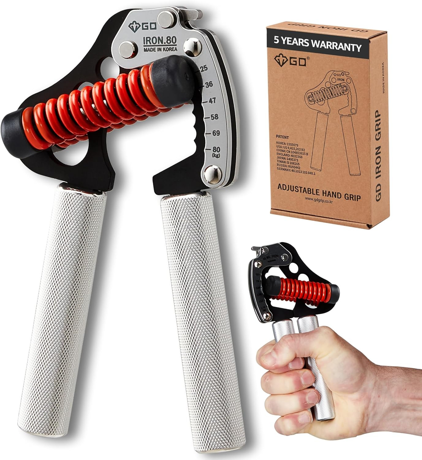 Adjustable IRON GRIP Hand Gripper - Strength Trainer for Athletes & Rehab