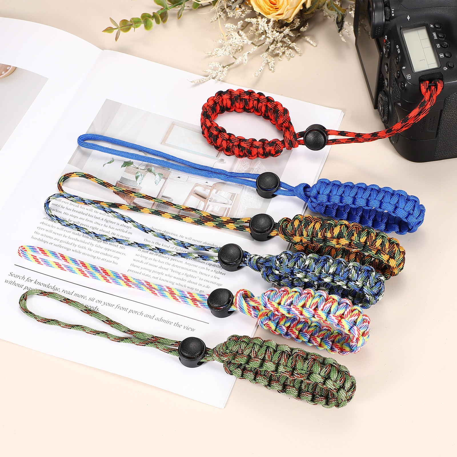 Camera Wrist Strap - Paracord Camera Hand Strap Lanyard, Black