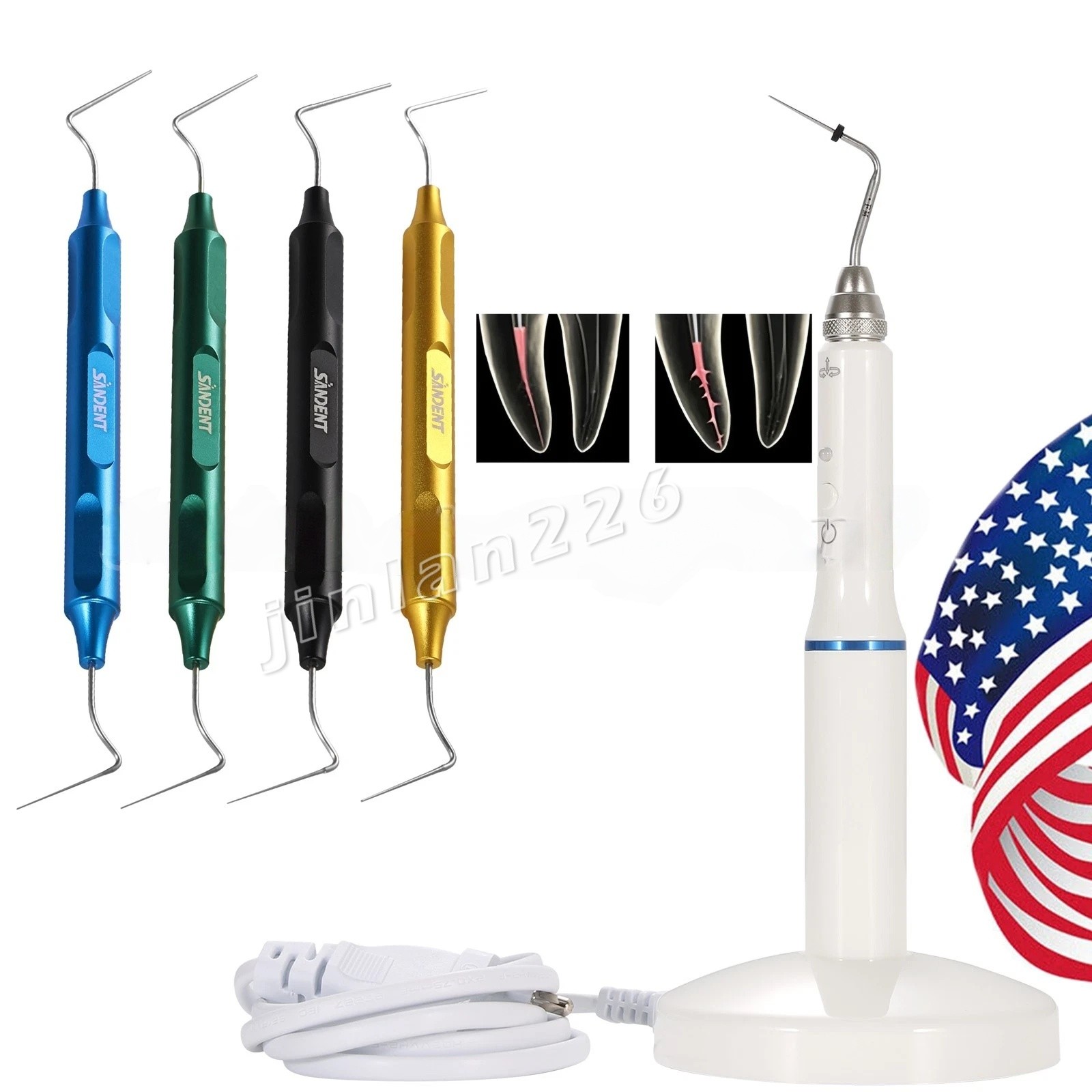 Dental Obturation System Endo Heated Pen/Condenser Gutta Percha Tip Hand Plugger