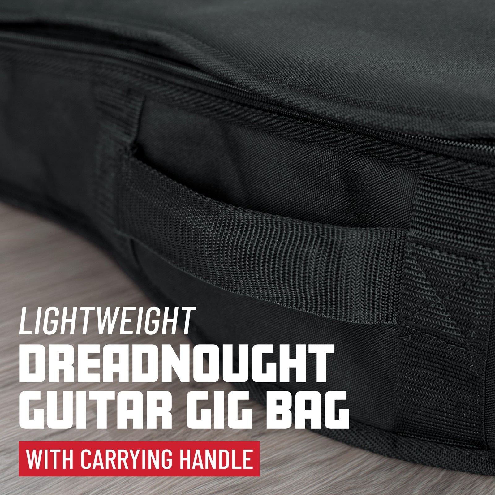 Gator Cases Foam Padded Acoustic Guitar Gig Bag, Fits Dreadnought Style Acoustic
