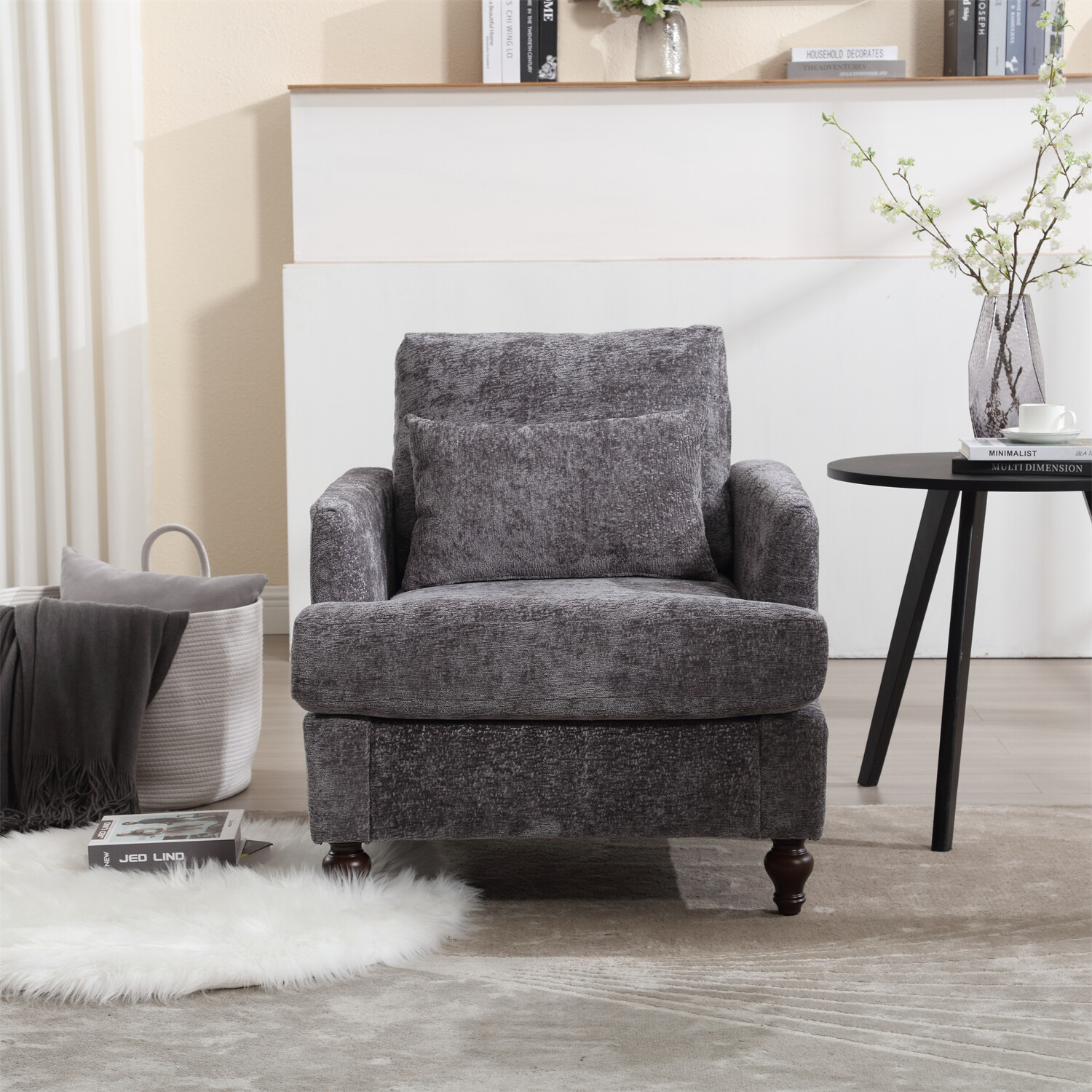 Modern Accent Chair Single Sofa Upholstered Armchair Lounge Chair Club Chair