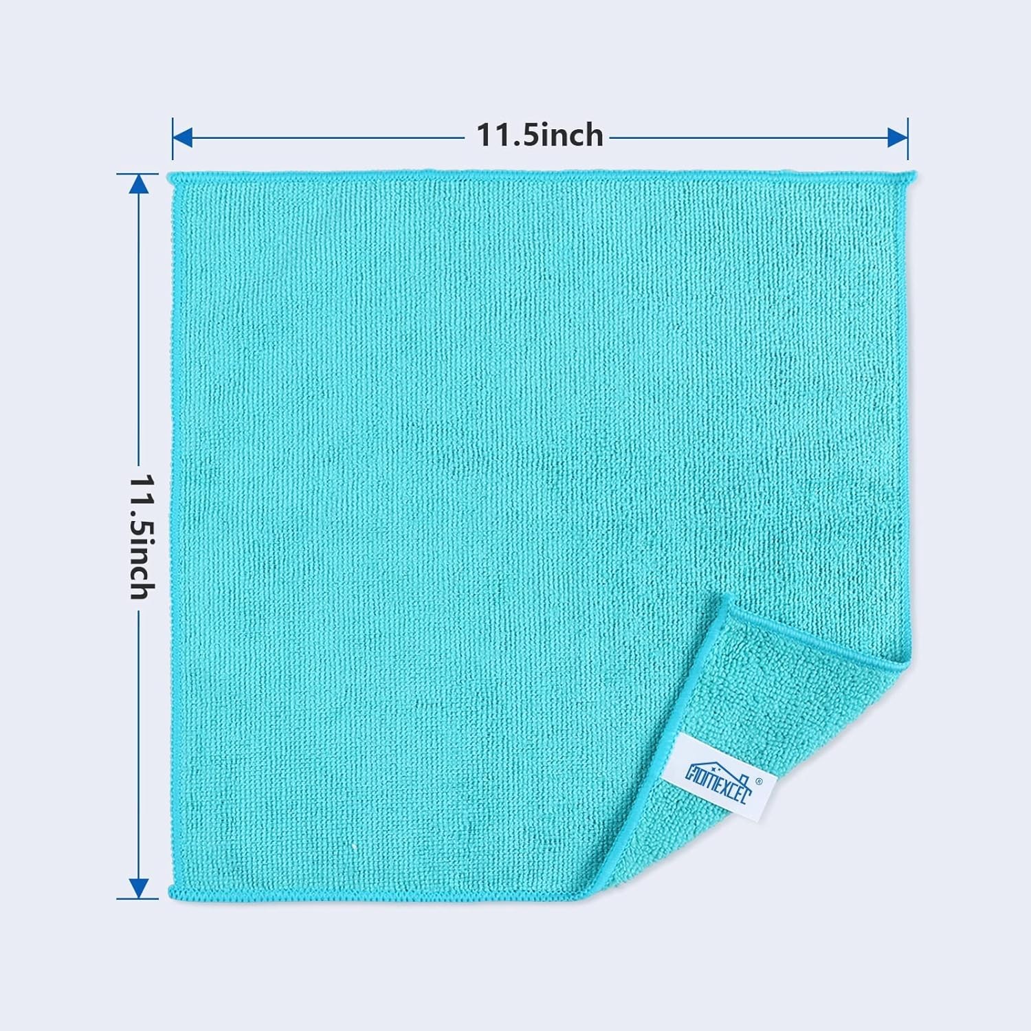 12 Pack Eco-Friendly Microfiber Cleaning Cloths, Streak-Free & Soft - 11.5"