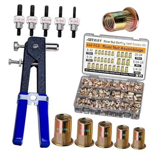 Imperial Rivet Nut Tool Kit 430pcs - SAE Carbon Steel - 430PCS