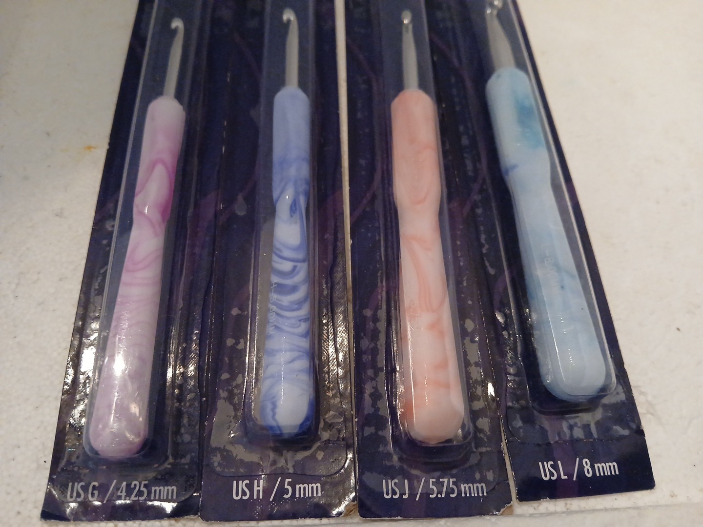 New Boyd Crochet Hooks G,H,J,L