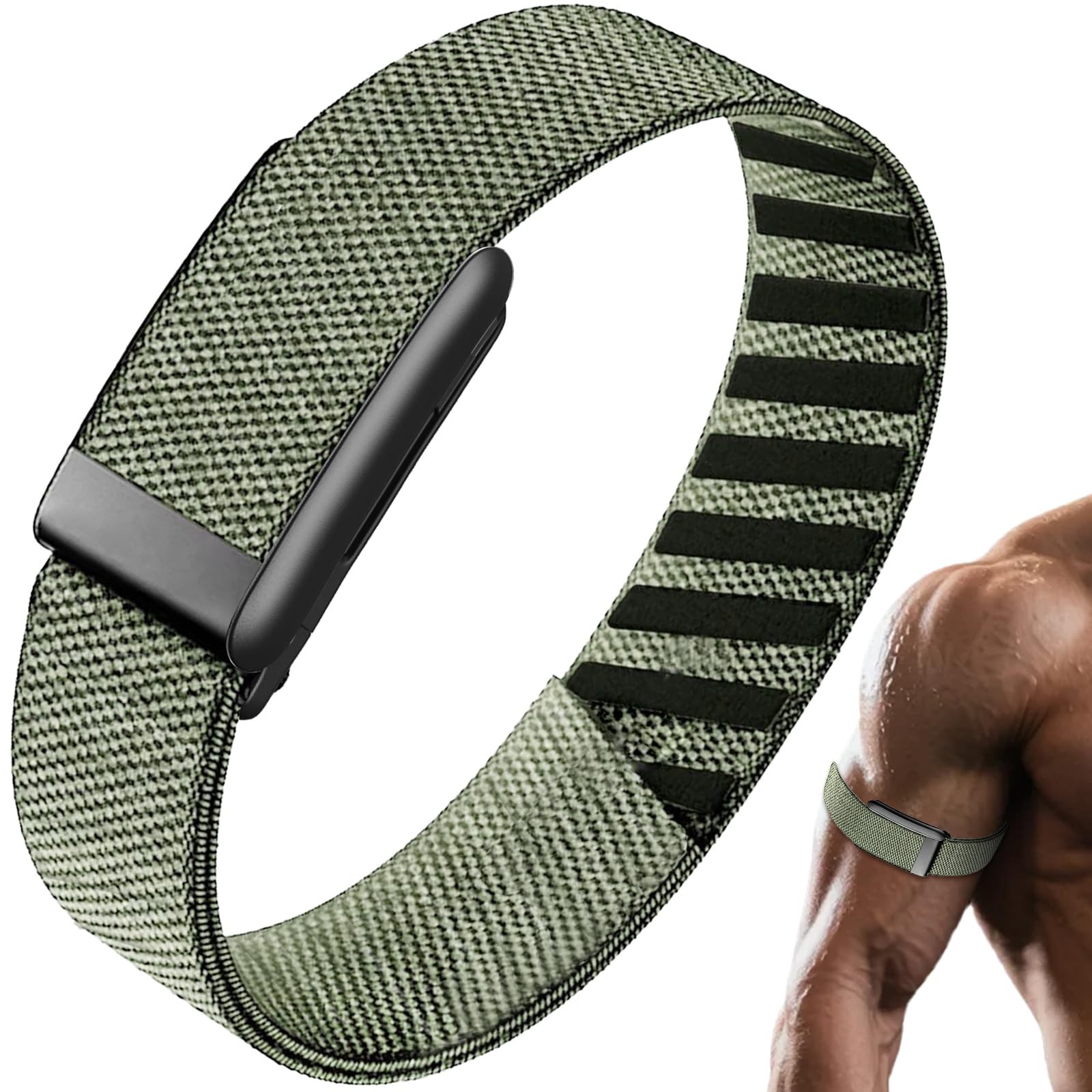 Nylon-Bicep-Bands for Whoop 5.0 /Peak/MG/Life Elastic Band - Adjustable Breat...