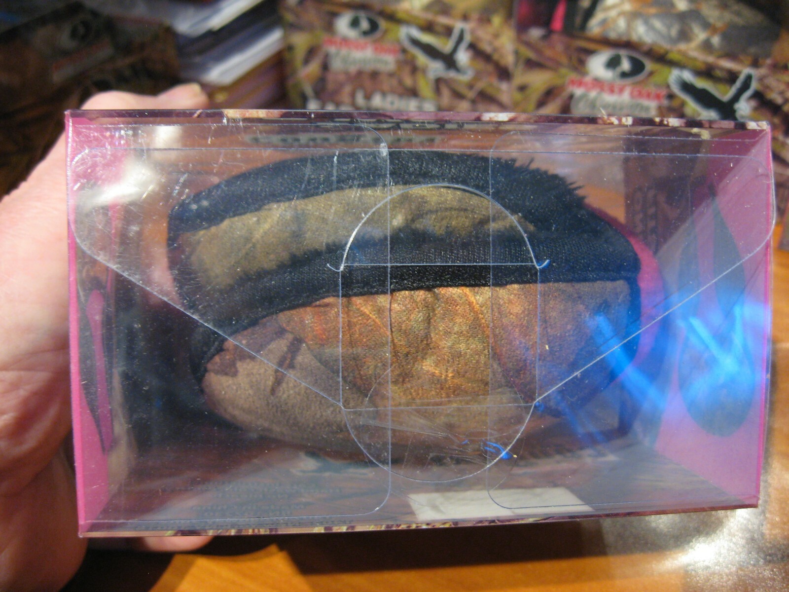 Ladies Mossy Oak Ear Warmer Muffs Break-Up Camo & Pink OSFM Women's Hunting Hat