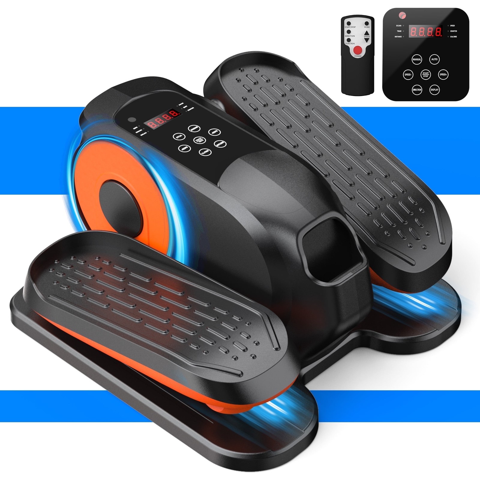 Funslim EB030 Under Desk Elliptical Exercise Machine, Quiet Magnetic Resistance,