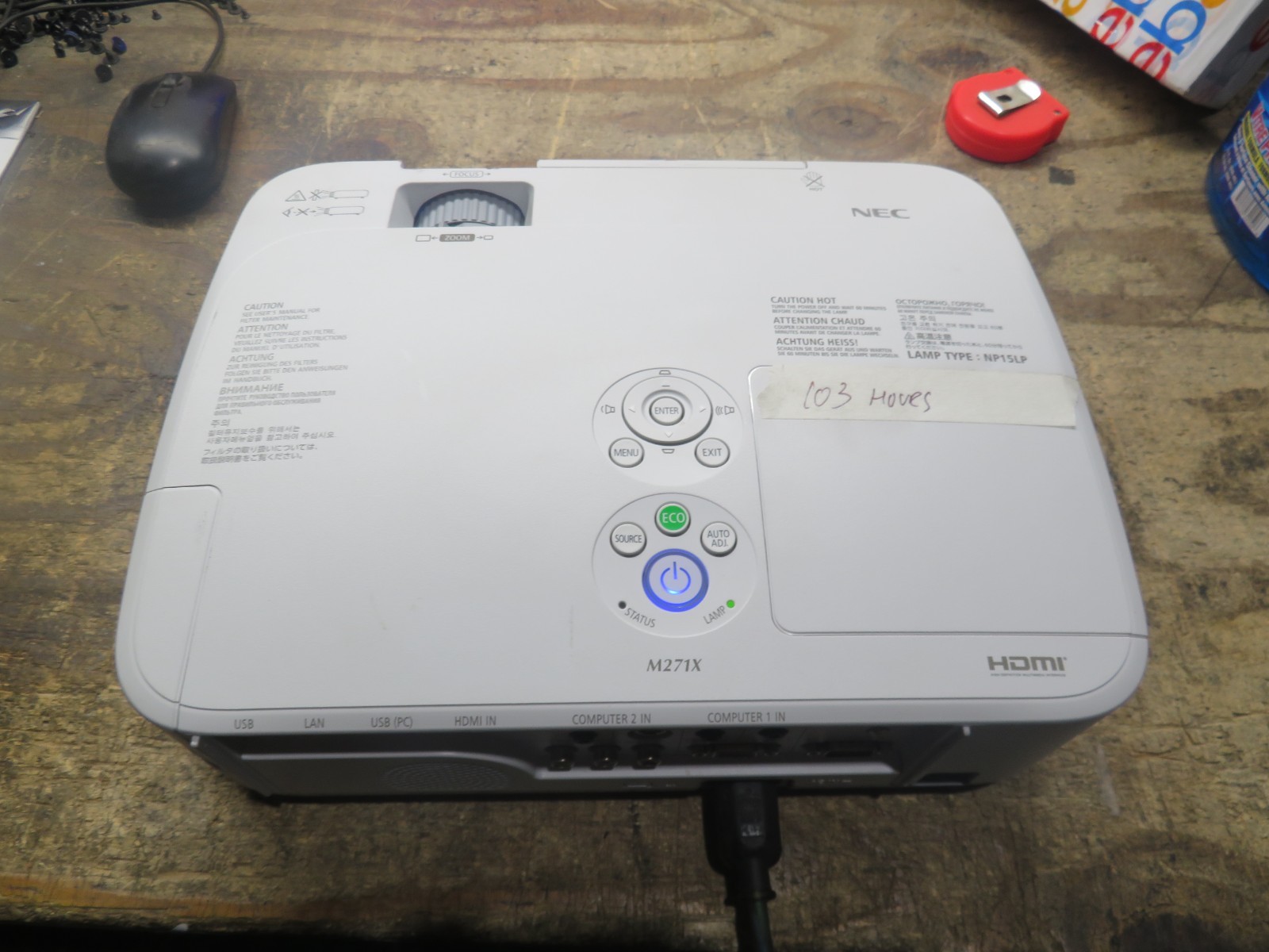NEC NP-M271X M271X XGA Conference Room Projector ONLY 103 HOURS !