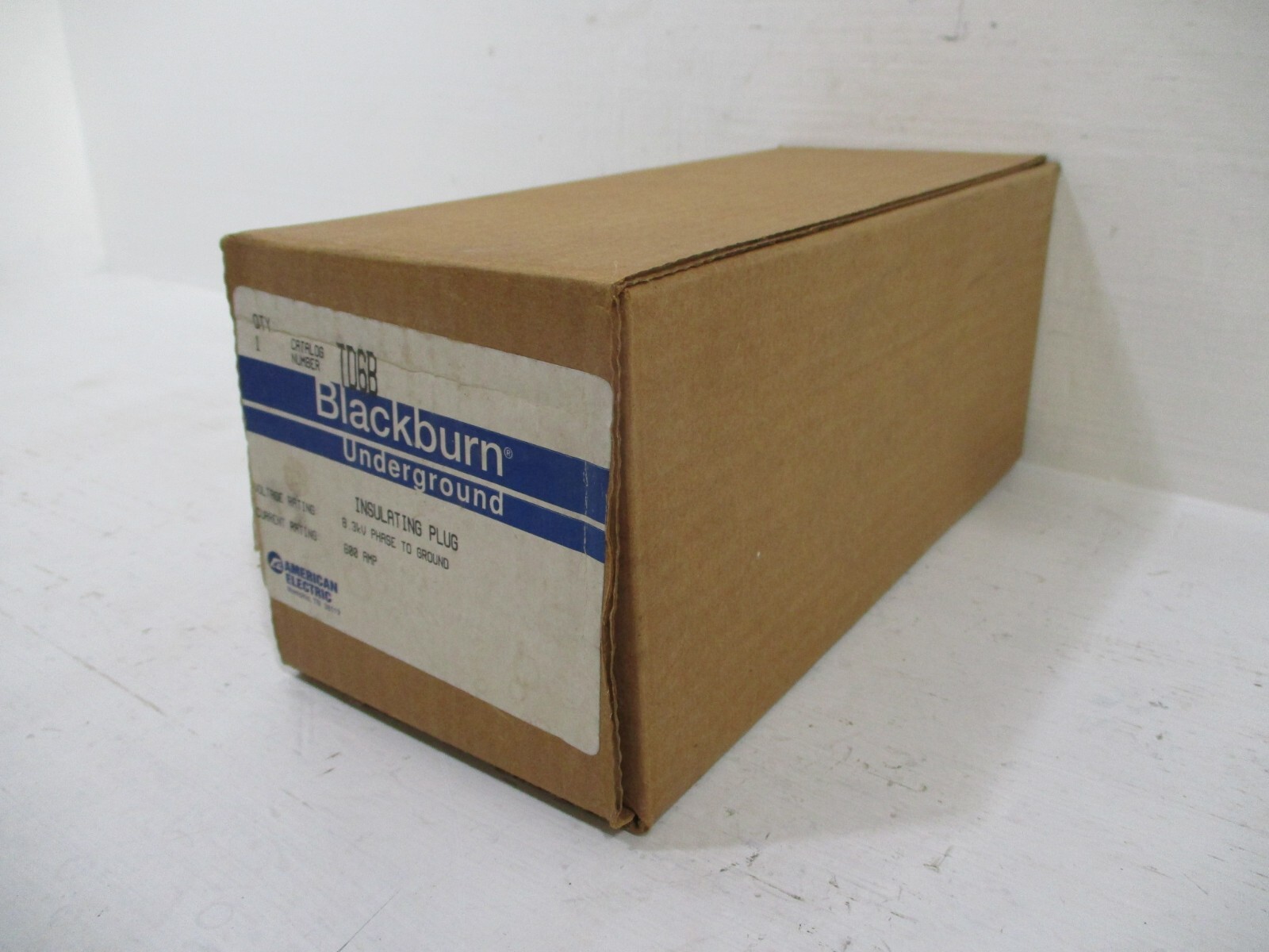 NEW Blackburn Underground TD6B 600 Amp Insulating Plug 8.3kV 600A