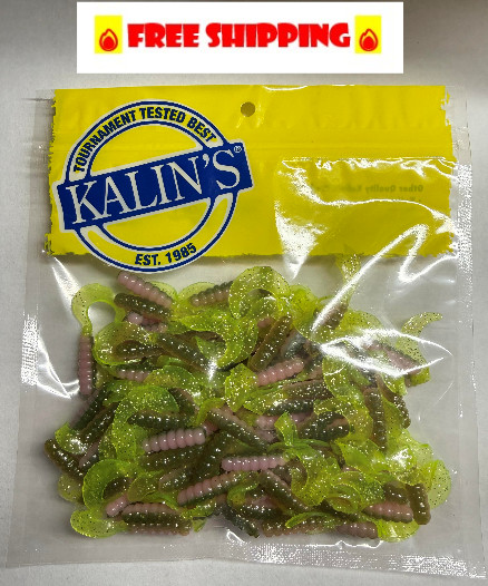 Kalin 2TG100-850 Triple Threat Grub 2" ELECRTIC CHICKEN 100 Pack FREE SHIPPING