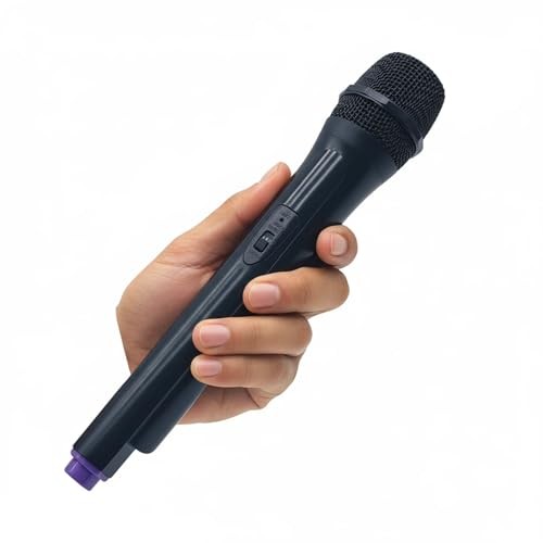Microphone Prop - Realistic Plastic Mic for Karaoke Practice, Speech Training