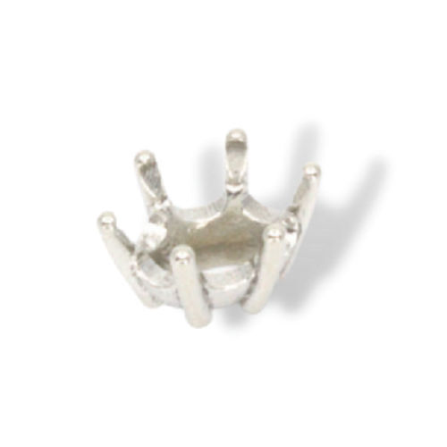 Oval Six Prong Pre-notched Head Mounting