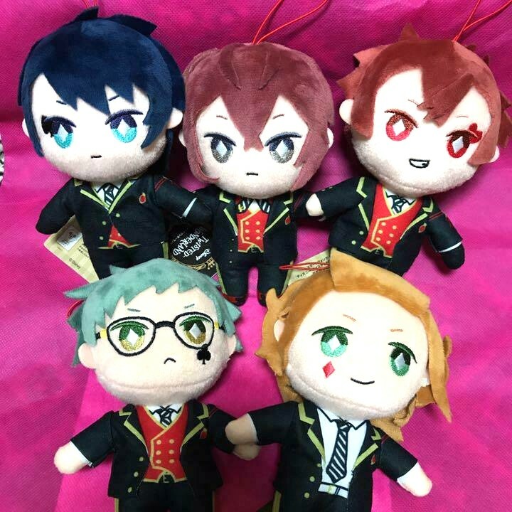 RARE Disney Twisted Wonderland Plush HEARTSLABYUL Uniform ver. Set of 5 from JPN