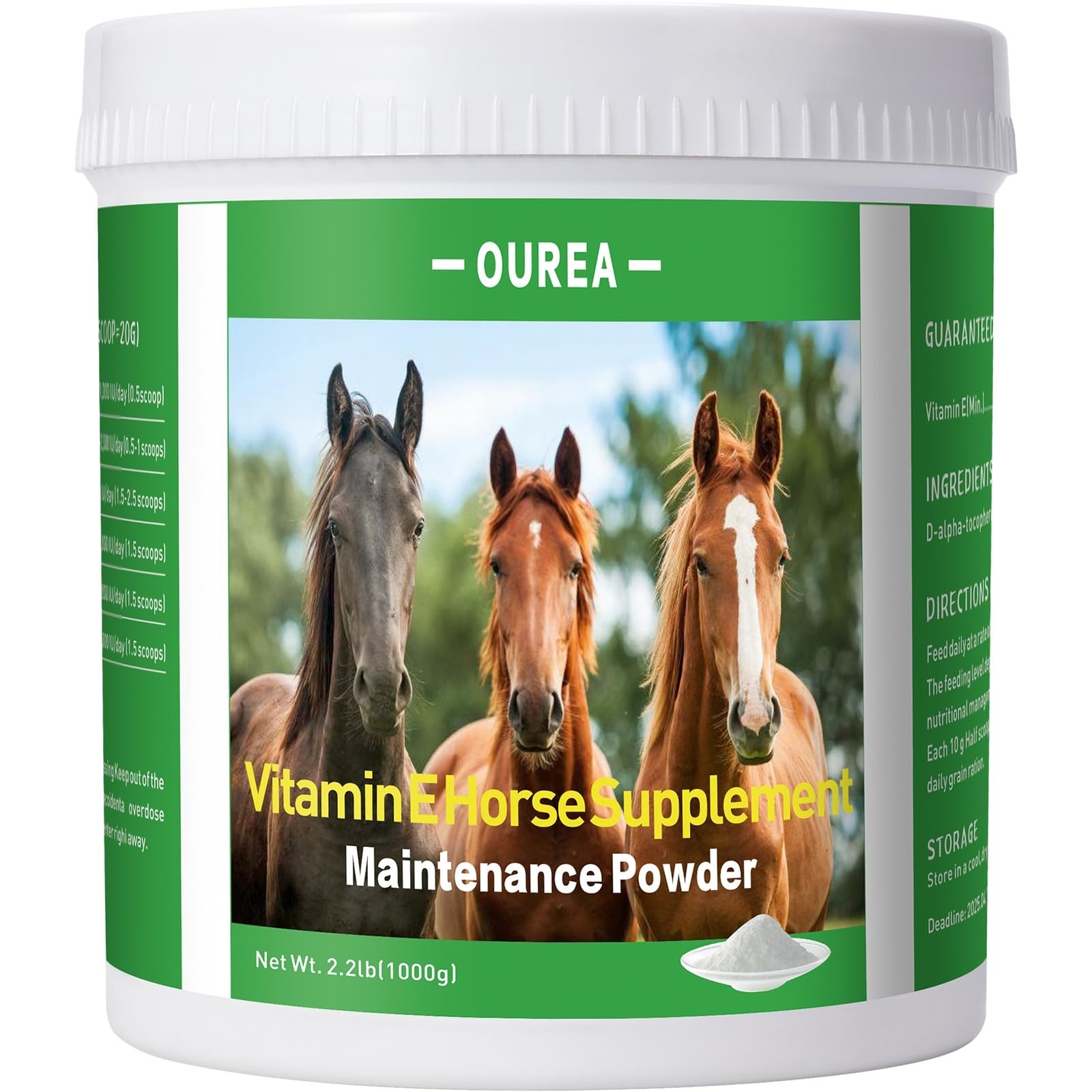 Vitamin E for Horse - Horses Supplement - Maintenance Powder for Horse, Natur...