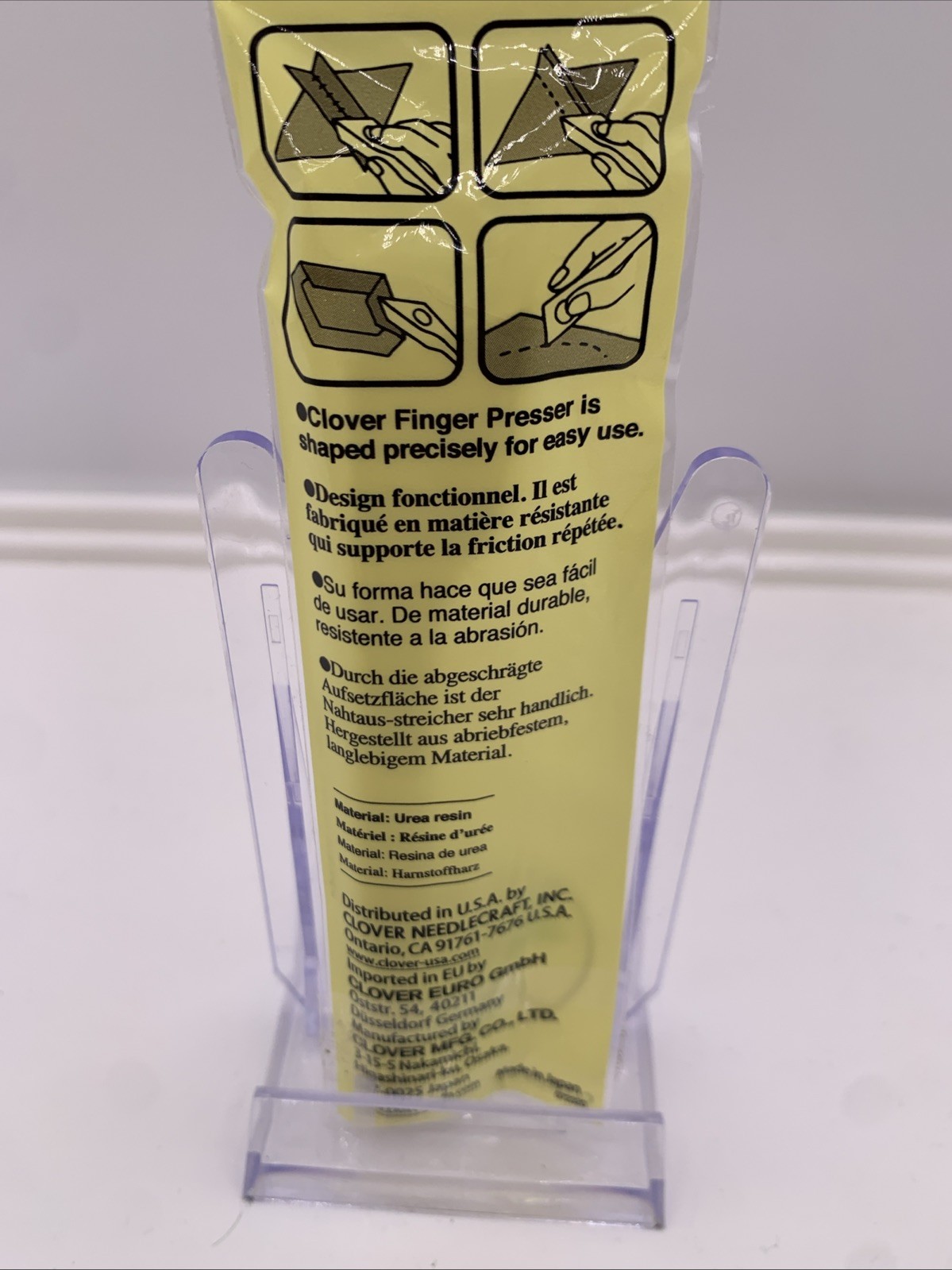 Clover 495 Finger Presser Perfect for Foundation Piecing, Patchwork and Applique