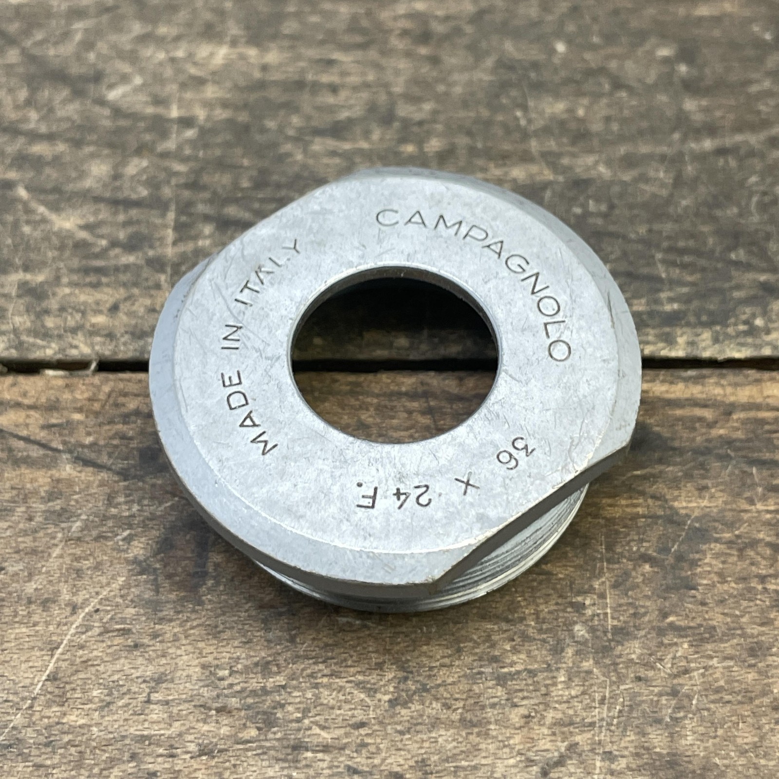 Vintage Campagnolo Bottom Bracket Cup 36x24F Italian 70mm Fixed Silver Road Bike