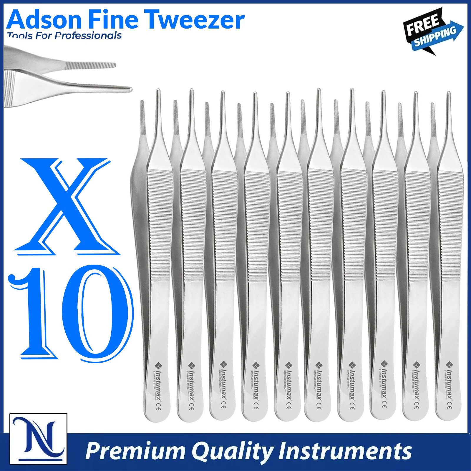 Micro Adson Tweezer 12cm Surgical Tissue & Dressing Forceps Dental Medical Plier