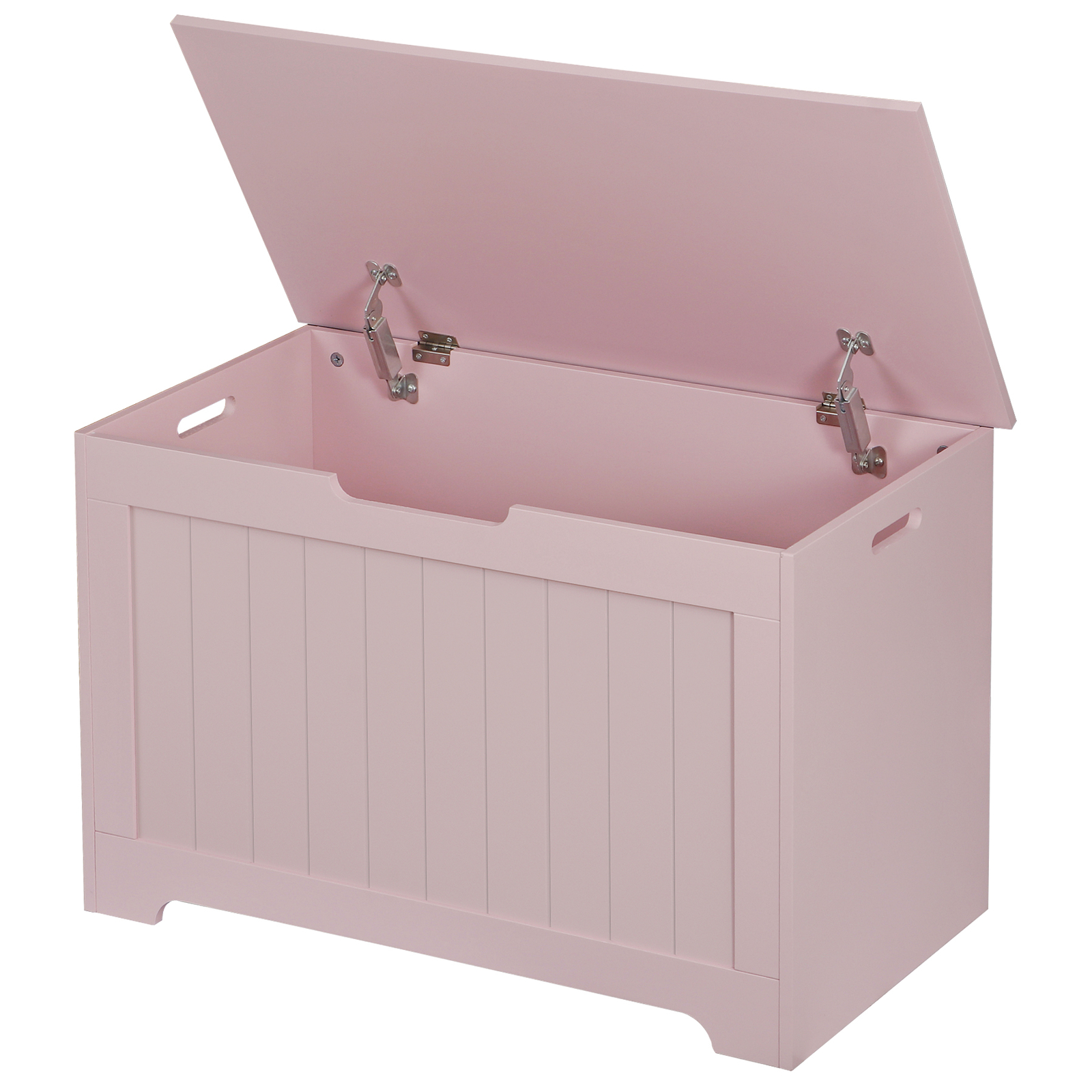 Wooden Toy Storage Chest Toy Organizer Entryway Storage Bench W/ Safty Hinge