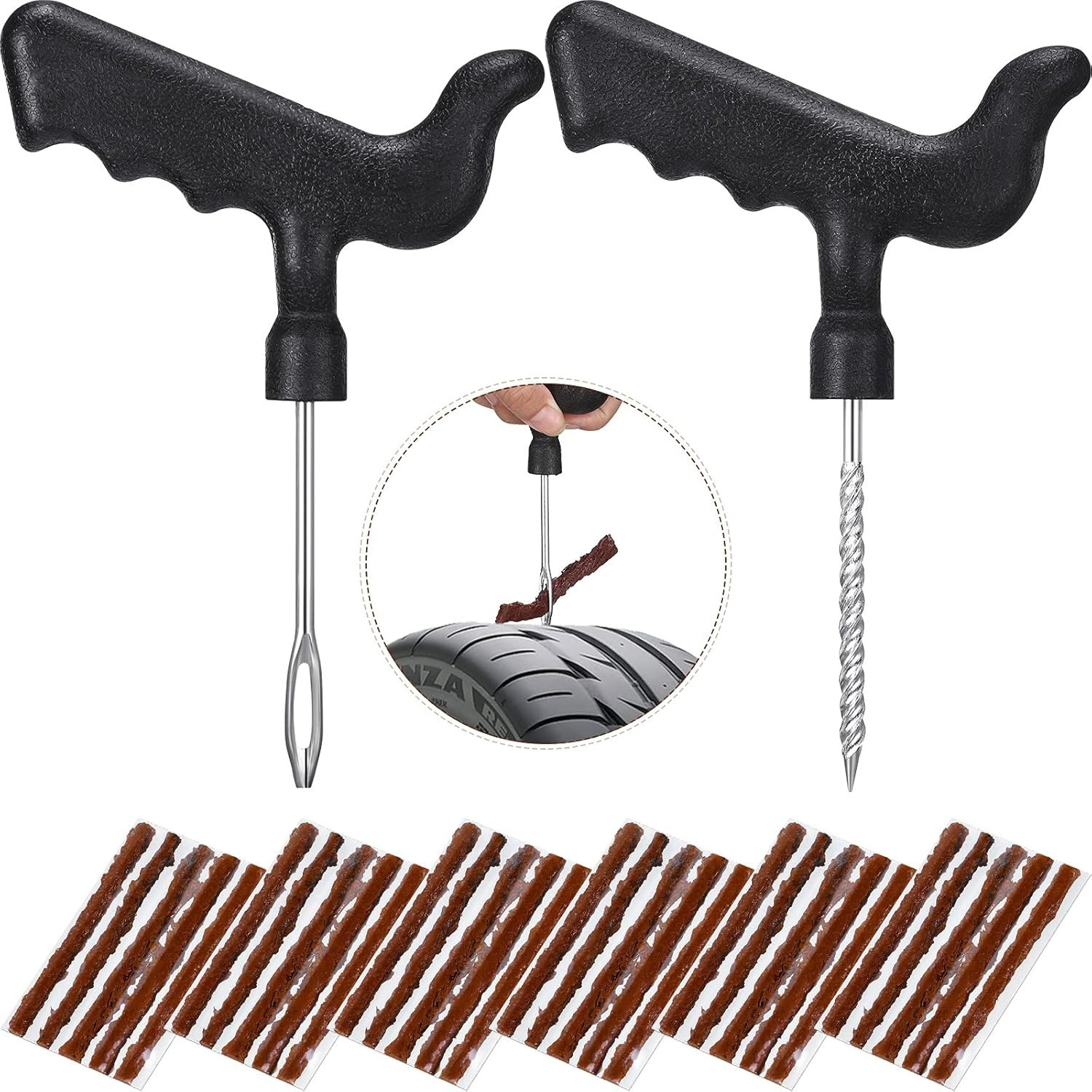 32PCS Tire Repair Kit Plug Tool Set for Car Truck SUV ATV Motorcycle