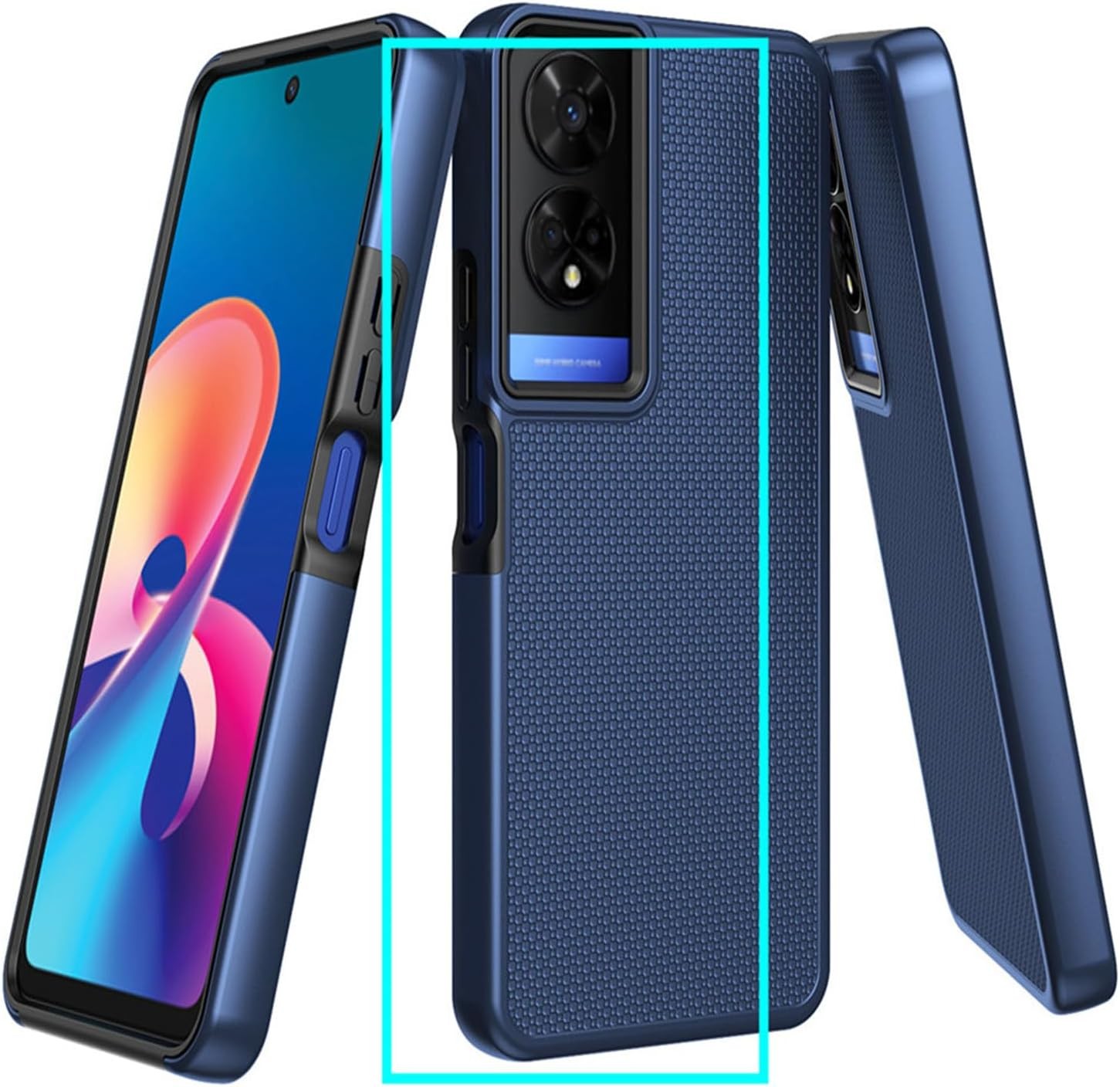 for TCL 50 XE 5G Case with Screen Protector,TCL 50 50 XE, Blue