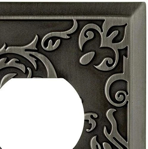 Switch Plate Single Toggle Wall Plate Fairhope Heirloom Silver