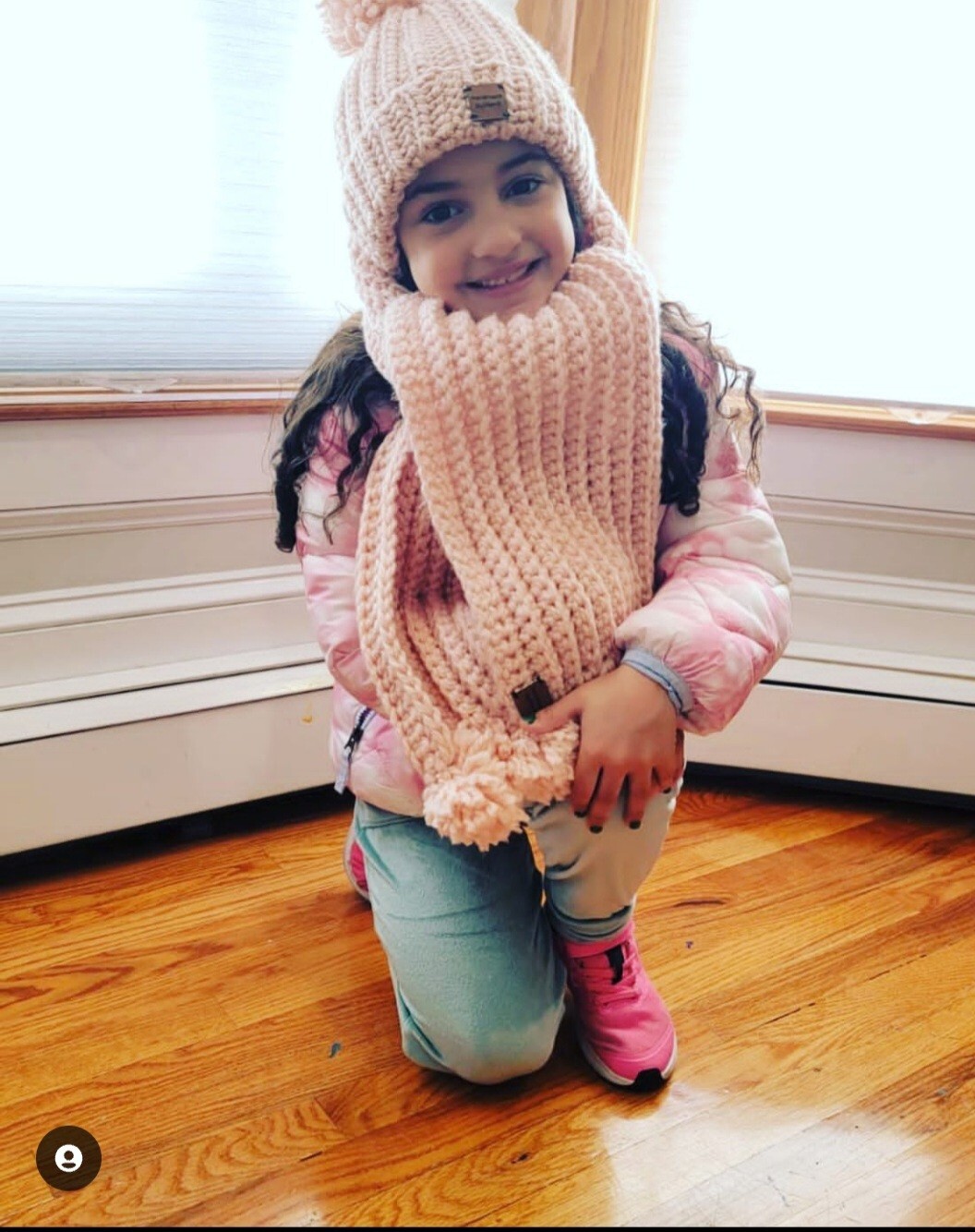 handmade hat and scarf set