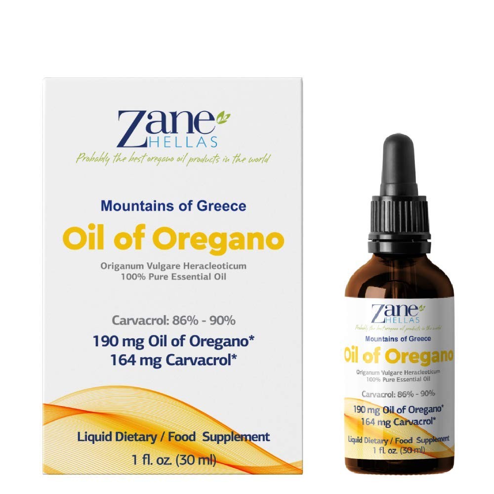 Zane Hellas 190 mg Oregano Oil-164 Carvacrol per 1 Fl Oz (Pack of 1)